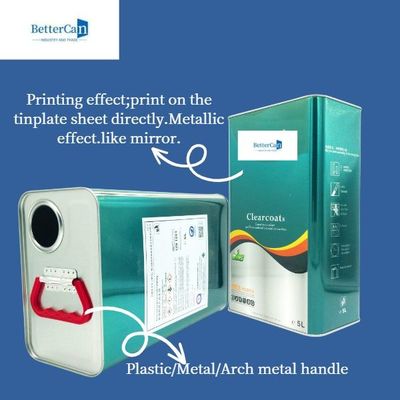 kupować Kwadratowa metalowa puszka o pojemności 5 litrów, puste puszki galonowe do cieńszego utwardzacza online manufacture