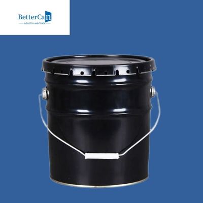 kupować Olej chemiczny 5 galonów Metalowe wiadra 20 litrów Czarny wiaderek z uchwytem online manufacture