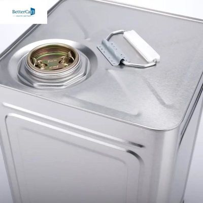 kupować 15Kg Dekoracyjna puszka z farbą Kwadratowe blaszane wiadro na olej jadalny / olej musztardowy online manufacture