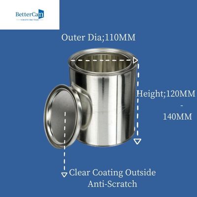Auto Round Metal Can Custom 1L Metal Tin Bucket Bęben do przechowywania opakowań