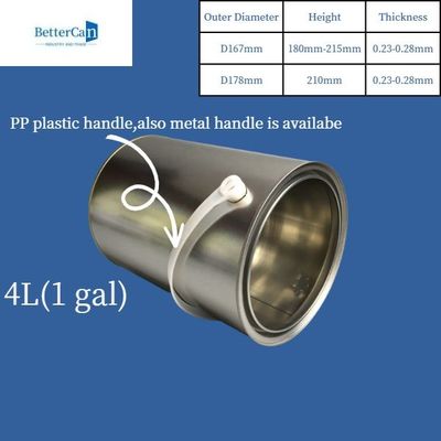 Puszki z farbą o pojemności 3 litrów / 5 litrów Okrągła metalowa puszka do przechowywania powłok chemicznych