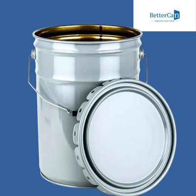 Niestandardowe metalowe wiadro z farbą o pojemności 20 litrów Chemiczna farba zewnętrzna z pokrywką kwiatową