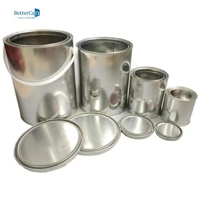 Puste metalowe puszki z farbą o pojemności 1 galona Słoiki z farbą z pokrywką / metalowym uchwytem do przenoszenia
