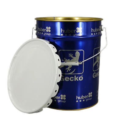20L Biały Metalowy Wiadro Farby 5 Gallon Czerniana Wiadro Z Zamkiem Pierścień Z Gumkową Gaską