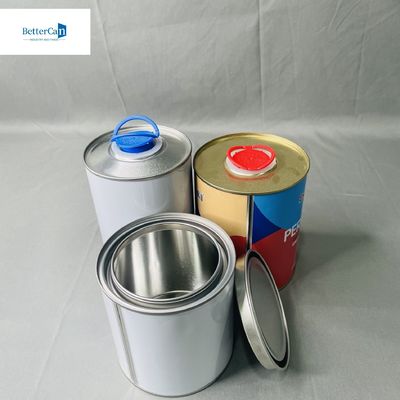 Nieprzepuszczalne do powietrza 1 litrowe puszki z tekturą z plastikową czapką małe druki CMYK