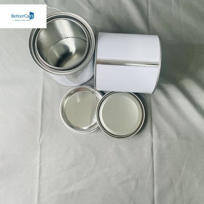 0.28 mm grubość Białe okrągłe butle z farbą puszki z drewnianą ściśle zakrytą 1 litr kwadratowy puszka z puszką