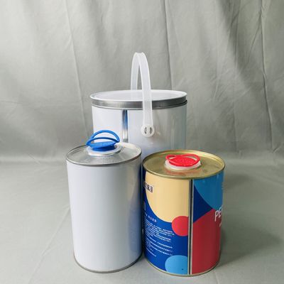 Nieprzepuszczalne do powietrza 1 litrowe puszki z tekturą z plastikową czapką małe druki CMYK