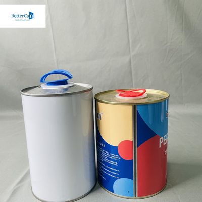 Nieprzepuszczalne do powietrza 1 litrowe puszki z tekturą z plastikową czapką małe druki CMYK